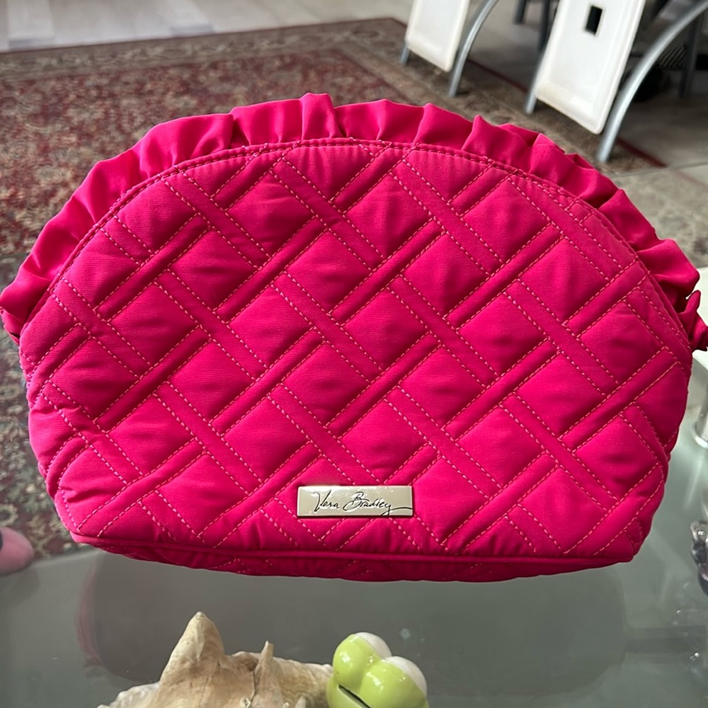 VERA BRADLEY Small Ruffle Cosmetic PICK COLOR Travel Makeup Case NWT